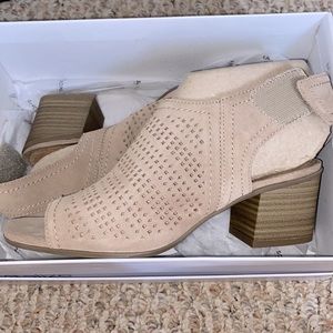 Sonoma Suede Open Toe Wedges